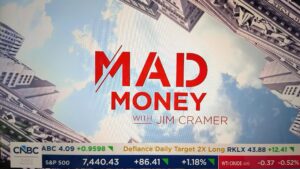 Opening title screen for CNBC’s Mad Money with Jim Cramer.